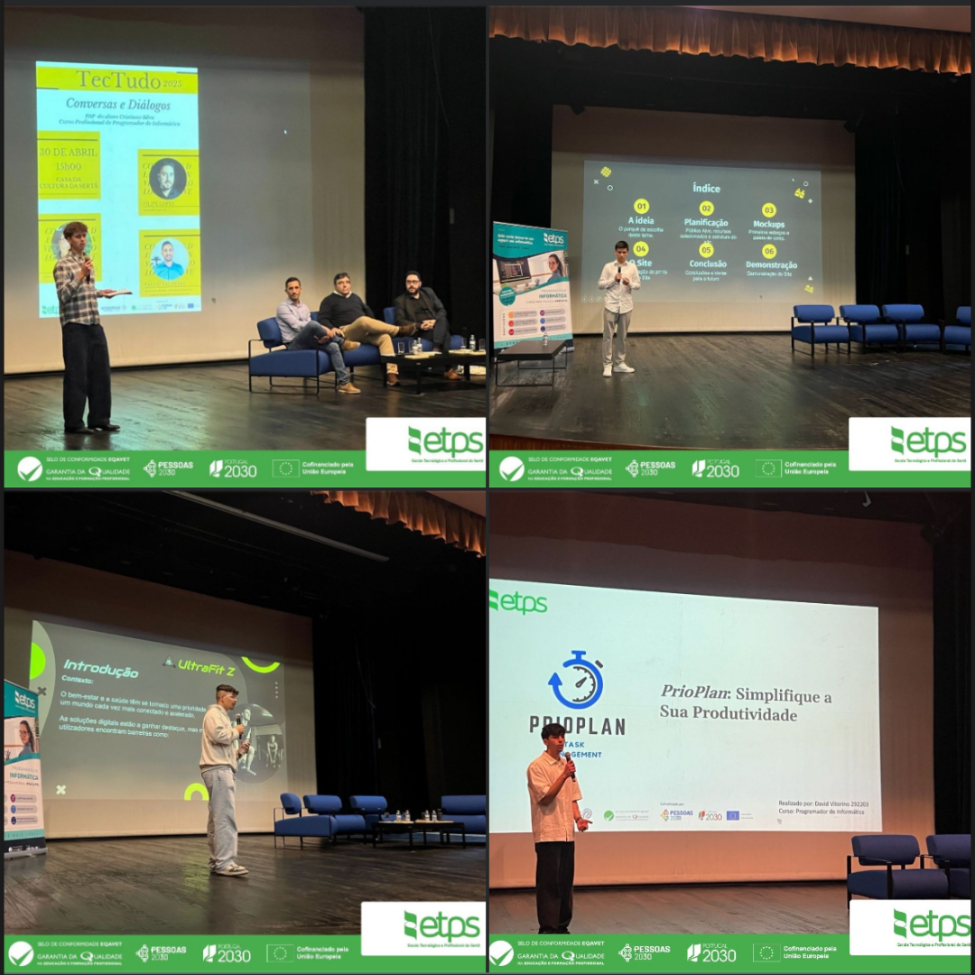 Os alunos do Curso de Programador de Informática da ETPS brilharam.
