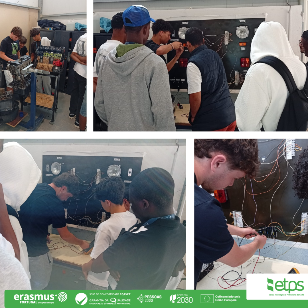 🔧🚗Na Mecatrónica Automóvel, a teoria ganha vida com as mãos nas ferramentas!